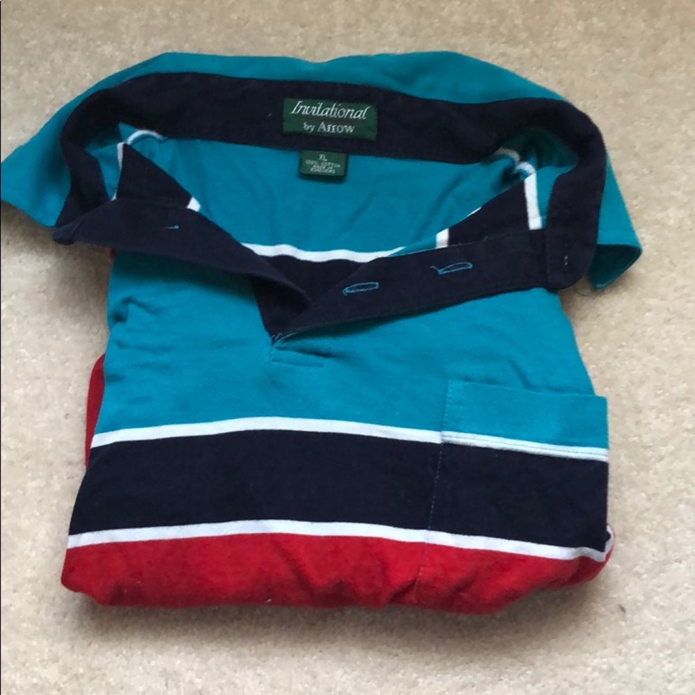 arrow cropped colorful shirt